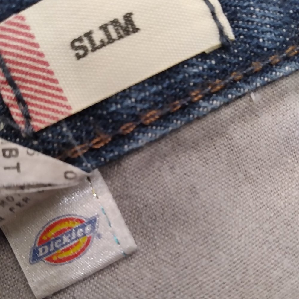 Men’s Dickies Work Wear Jeans Slim 40x30 Blue - Picture 15 of 16